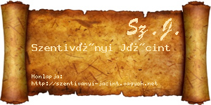 Szentiványi Jácint névjegykártya
